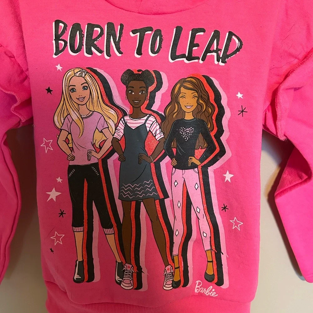Barbie 5T Fleece Hoodie and Leggings Set